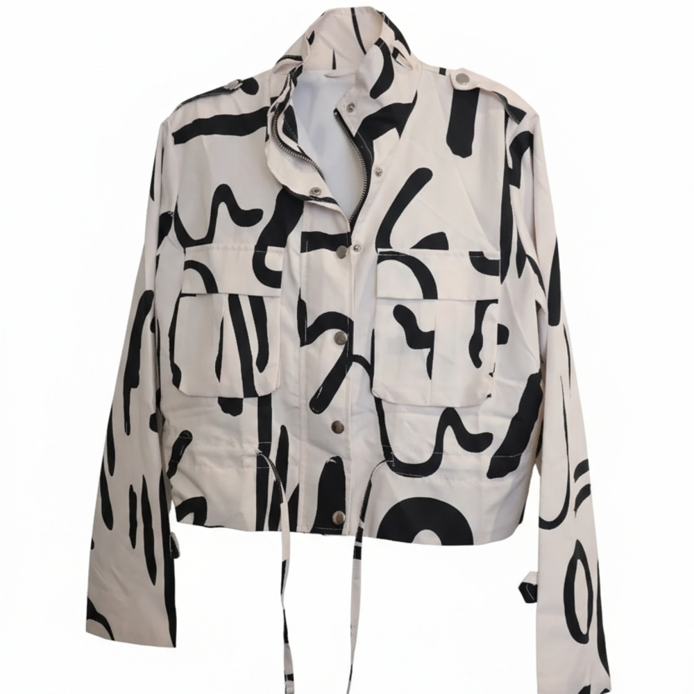 Stylish Black and White Women's Jacket